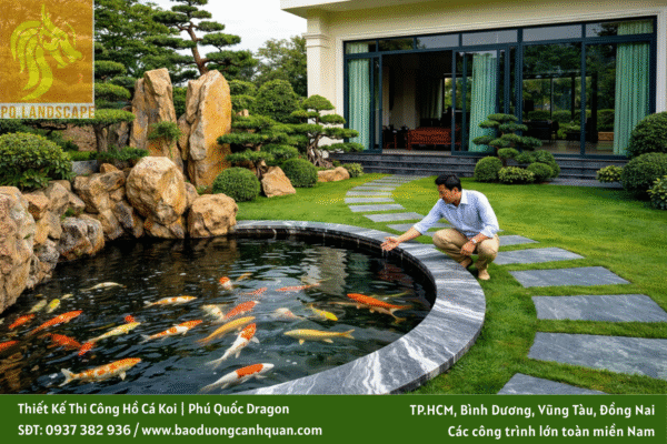 thiết kế thi công hồ cá koi