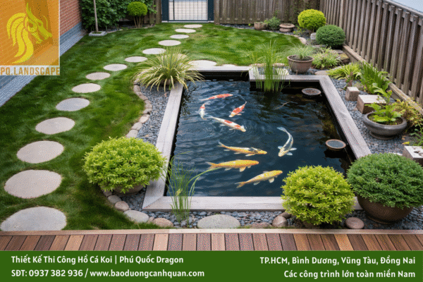 thiết kế thi công hồ cá koi