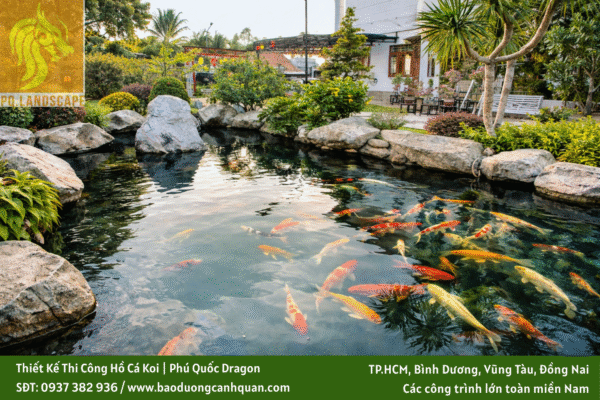 thiết kế thi công hồ cá koi