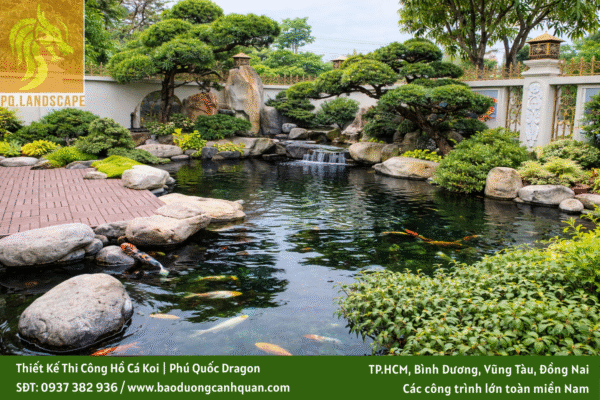 thiết kế thi công hồ cá koi